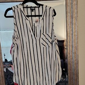 Torrid Black and White Striped Women's Top